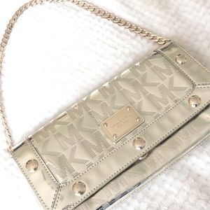 Michael Kors || Metallic Gold Logo Chain Purse 💫